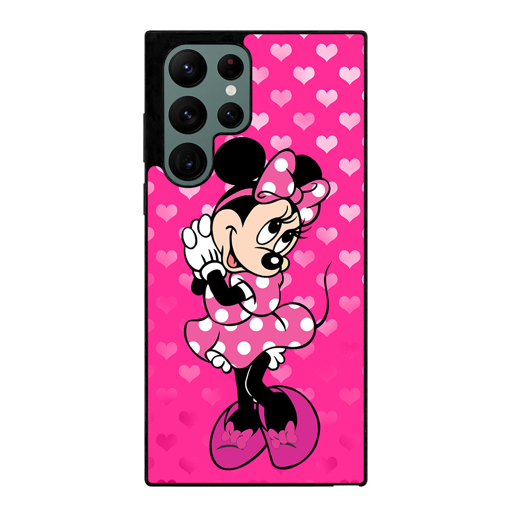 Minnie Mouse In Pink Heart Samsung Galaxy S22 Ultra 5G Case