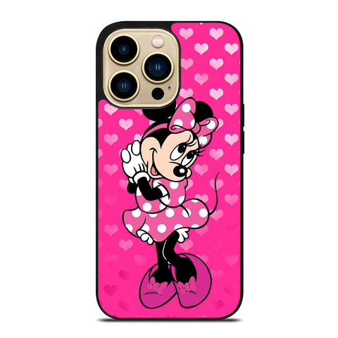 Minnie Mouse In Pink Heart iPhone 14 Pro Max Case