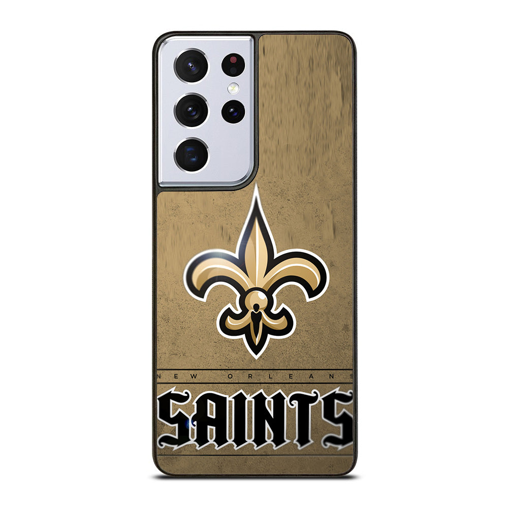 NEW ORLEANS SAINTS LOGO AND BACKGROUND Samsung Galaxy S21 Ultra 5G Case