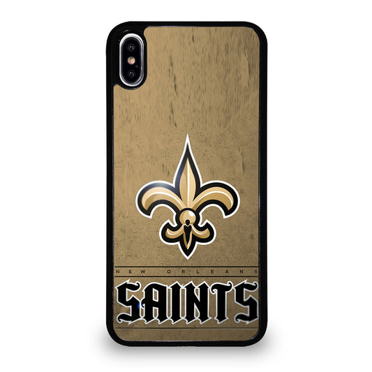 NEW ORLEANS SAINTS LOGO AND BACKGROUND iPhone XS Max Case