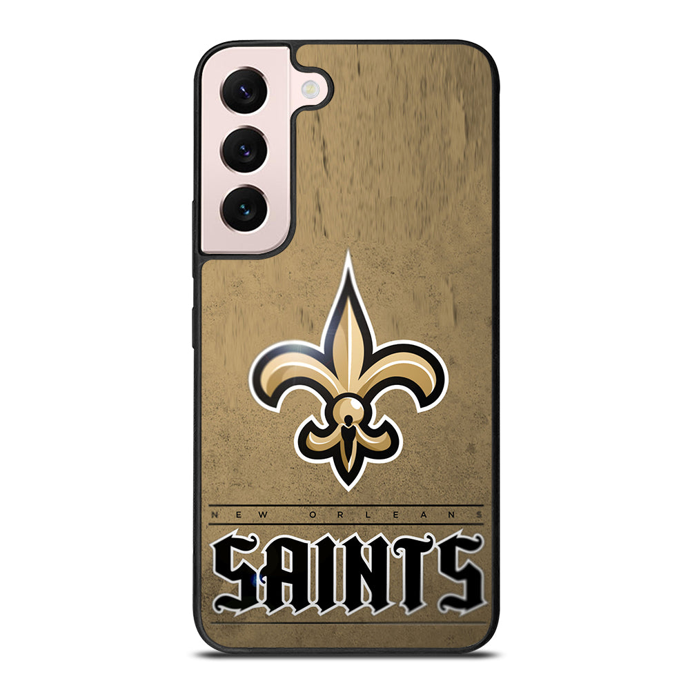 NEW ORLEANS SAINTS LOGO AND BACKGROUND Samsung Galaxy S22 Plus 5G Case