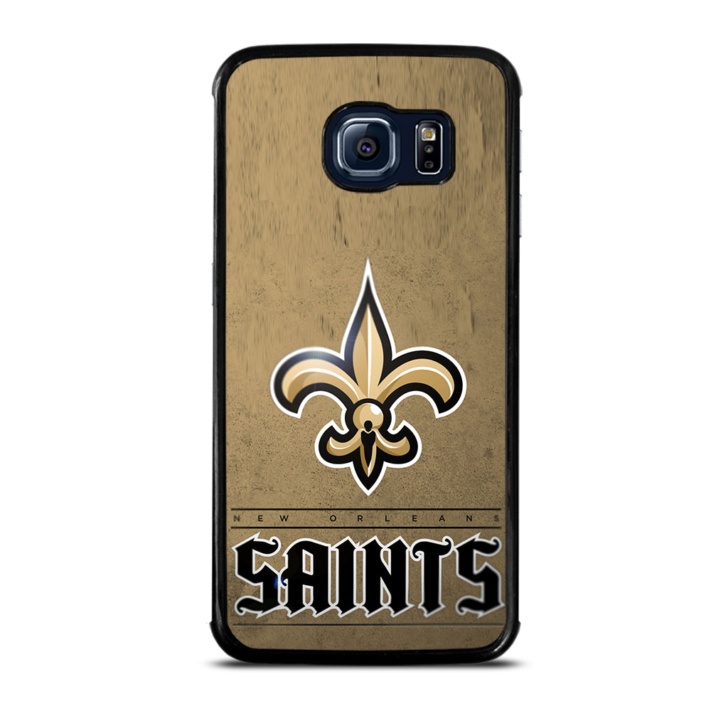 NEW ORLEANS SAINTS LOGO AND BACKGROUND Samsung Galaxy S6 Edge Case