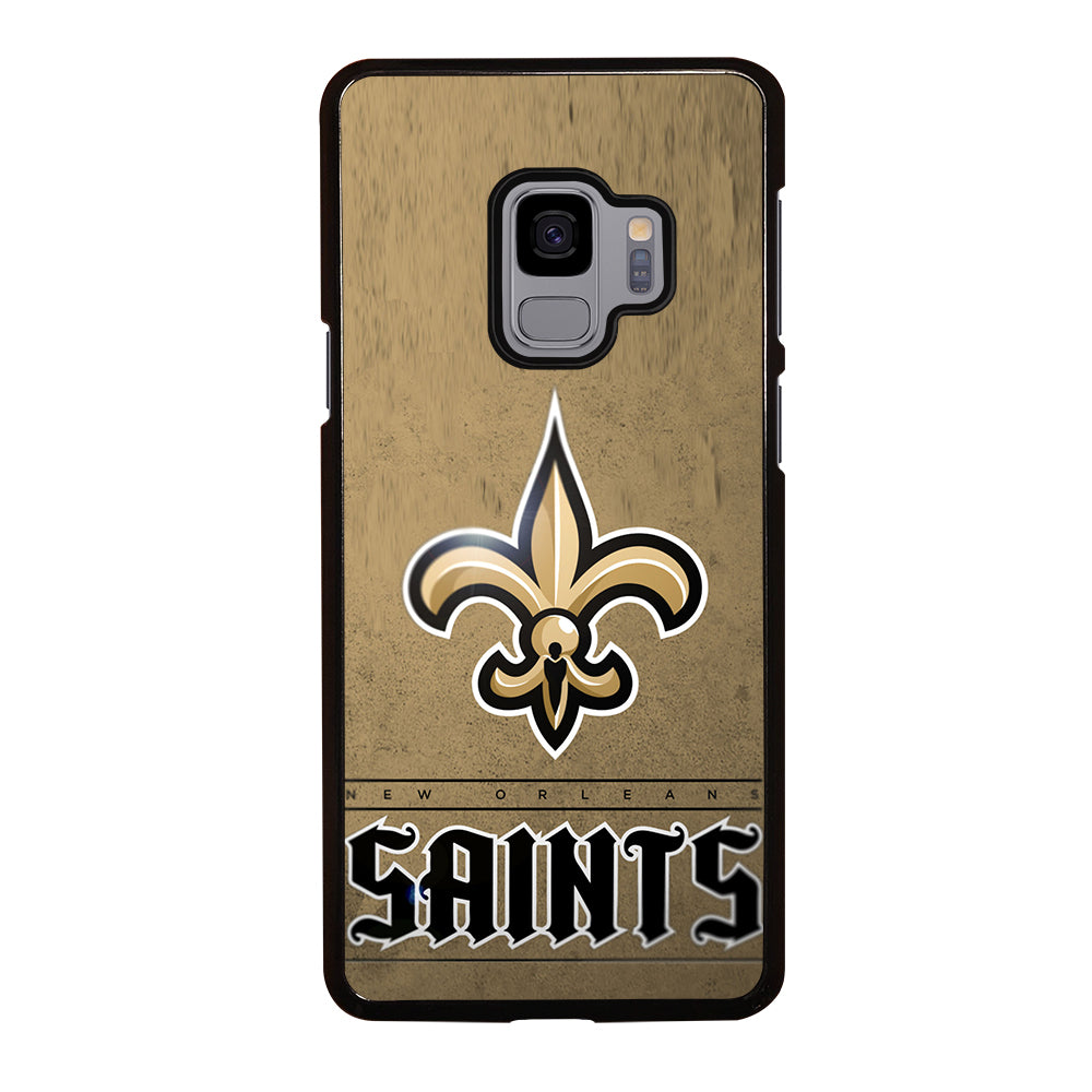 NEW ORLEANS SAINTS LOGO AND BACKGROUND Samsung Galaxy S9 Case