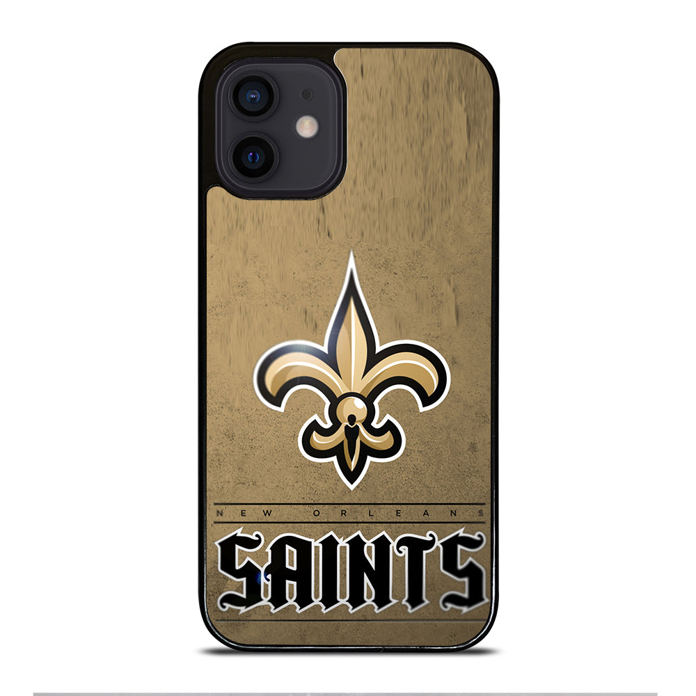 NEW ORLEANS SAINTS LOGO AND BACKGROUND iPhone 12 Mini Case