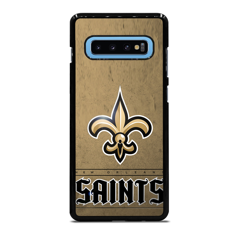 NEW ORLEANS SAINTS LOGO AND BACKGROUND Samsung Galaxy S10 Plus Case
