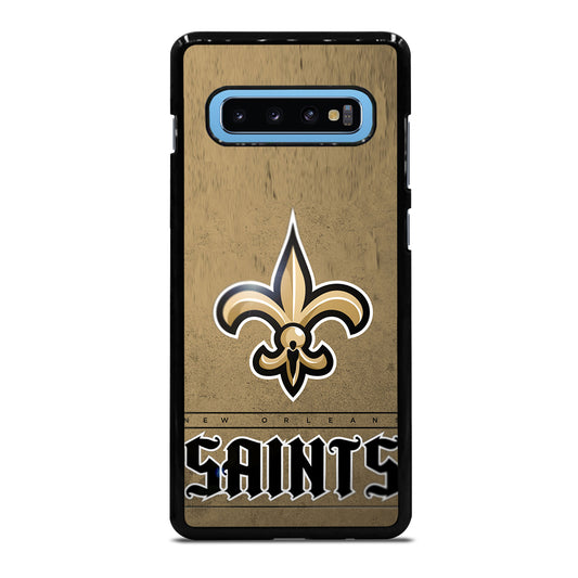 NEW ORLEANS SAINTS LOGO AND BACKGROUND Samsung Galaxy S10 Plus Case