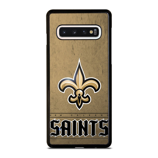 NEW ORLEANS SAINTS LOGO AND BACKGROUND Samsung Galaxy S10 Case