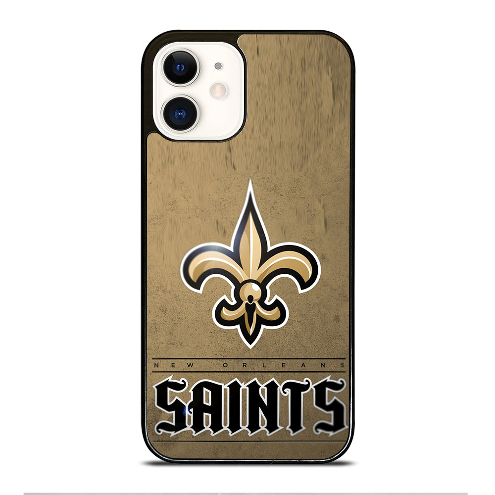 NEW ORLEANS SAINTS LOGO AND BACKGROUND iPhone 12 Case