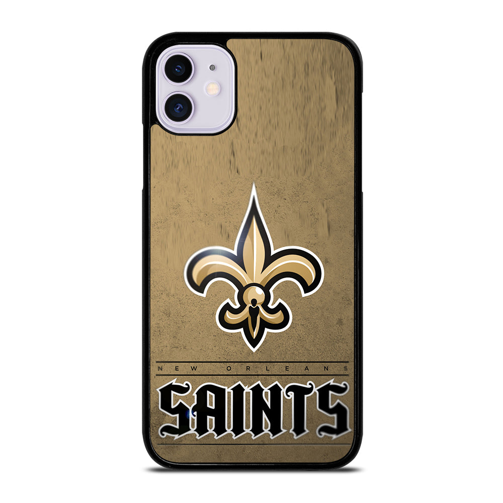 NEW ORLEANS SAINTS LOGO AND BACKGROUND iPhone 11 Case