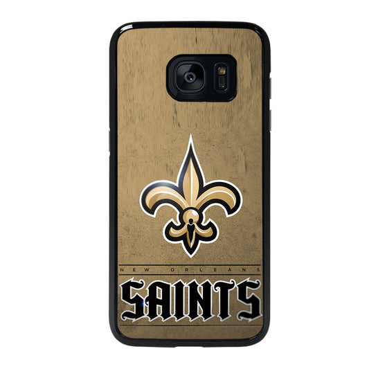 NEW ORLEANS SAINTS LOGO AND BACKGROUND Samsung Galaxy S7 Edge Case