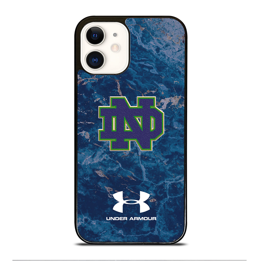 Notre Dame Under Armour Marble iPhone 12 Case