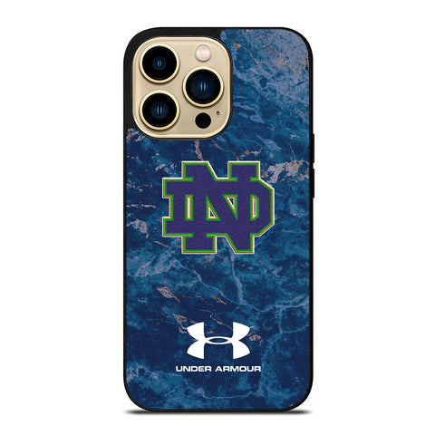 Notre Dame Under Armour Marble iPhone 14 Pro Max Case