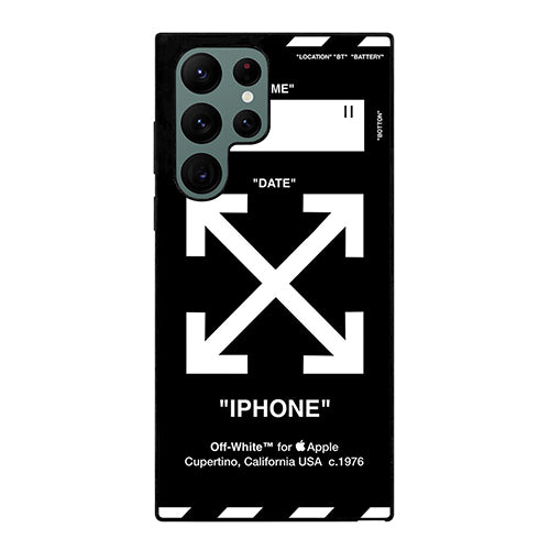 Off White Black Wall Samsung Galaxy S22 Ultra 5G Case