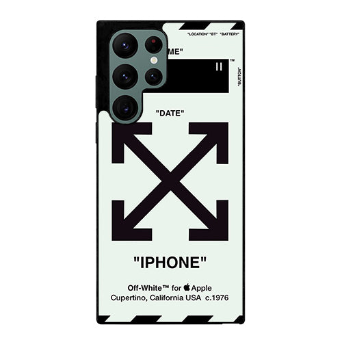 Off White Time Date Samsung Galaxy S22 Ultra 5G Case
