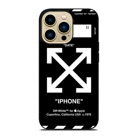 Off White Black Wall iPhone 14 Pro Max Case