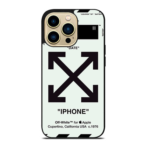 Off White Time Date iPhone 14 Pro Max Case