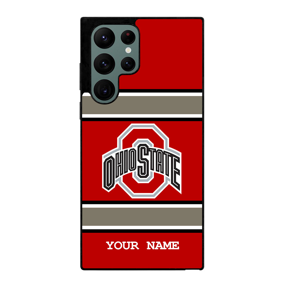 Ohio State Buckeyes Custom Your Name Samsung Galaxy S22 Ultra 5G Case
