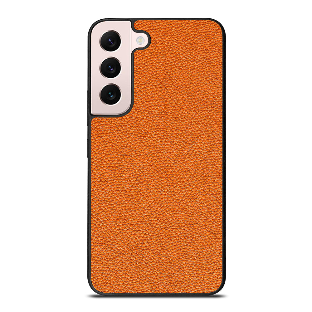 Orange Leather Image Samsung Galaxy S22 Plus 5G Case