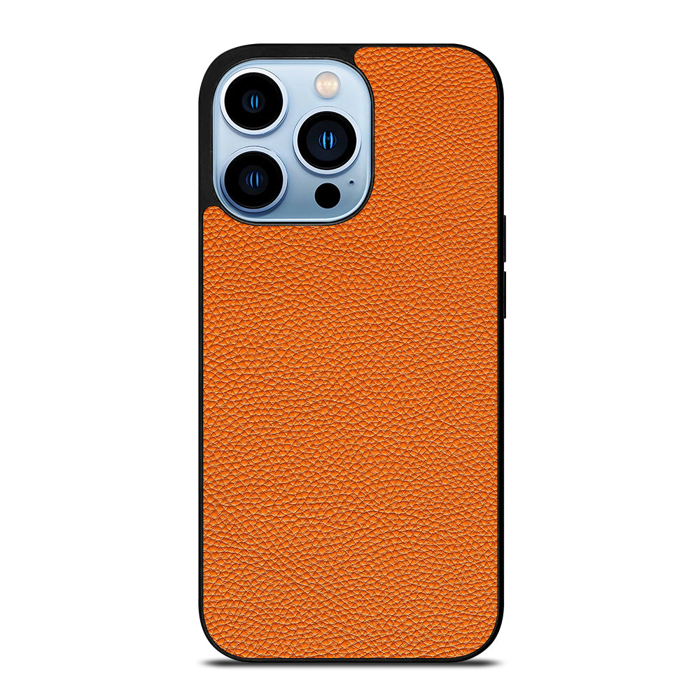 Orange Leather Image iPhone 13 Pro Max Case