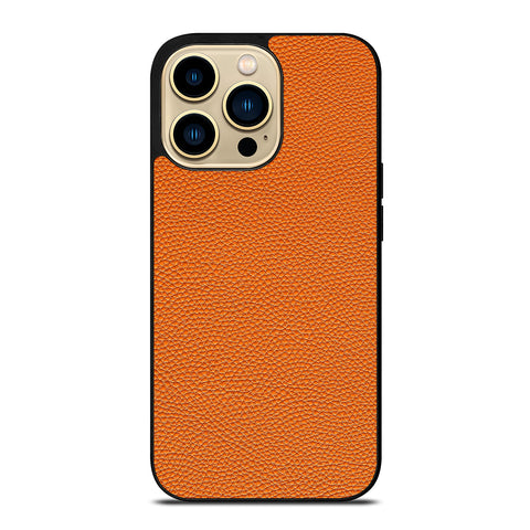 Orange Leather Image iPhone 14 Pro Max Case