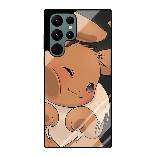 Pokemon Eevee Cute Face Samsung Galaxy S22 Ultra 5G Case
