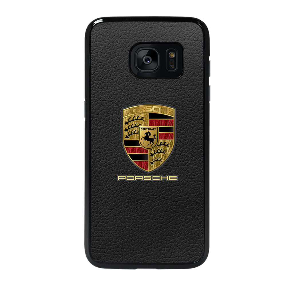 Porsche Leather Logo Samsung Galaxy S7 Edge Case