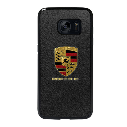 Porsche Leather Logo Samsung Galaxy S7 Edge Case