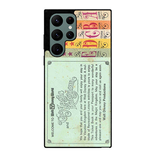 Printed World Disney Ticket Samsung Galaxy S22 Ultra 5G Case