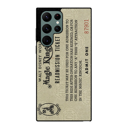 Readmission Ticket Print Walt Disney World Samsung Galaxy S22 Ultra 5G Case