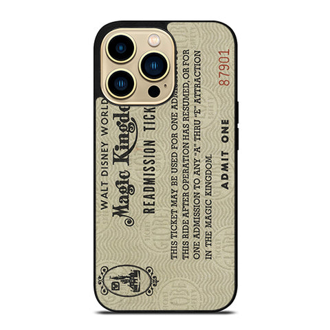 Readmission Ticket Print Walt Disney World iPhone 14 Pro Max Case
