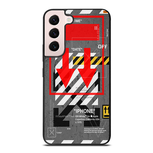 Red Arrow Down Off White Samsung Galaxy S22 Plus 5G Case