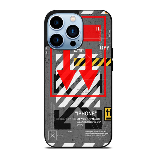 Red Arrow Down Off White iPhone 13 Pro Max Case