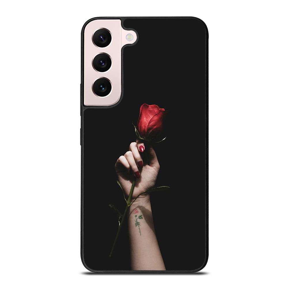Red Rose Flower Hand Samsung Galaxy S22 Plus 5G Case