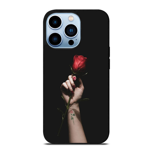 Red Rose Flower Hand iPhone 13 Pro Max Case