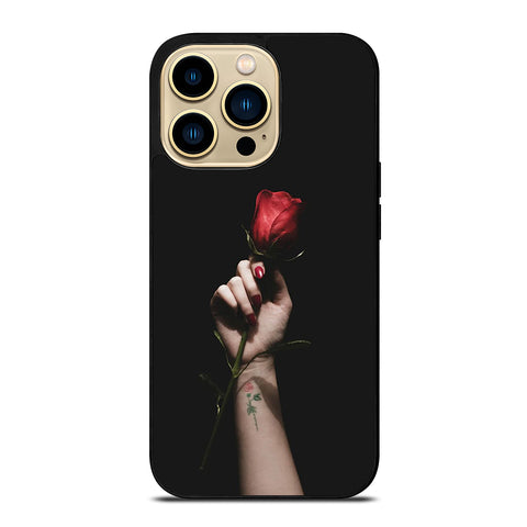 Red Rose Flower Hand iPhone 14 Pro Max Case