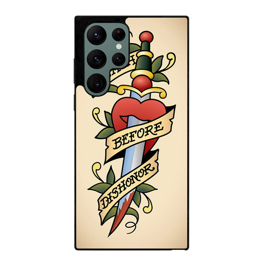 SAILOR JERRY DEATH BEFORE DISHONOR Samsung Galaxy S22 Ultra 5G Case