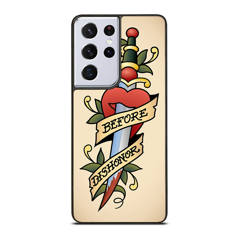 SAILOR JERRY DEATH BEFORE DISHONOR Samsung Galaxy S21 Ultra 5G Case