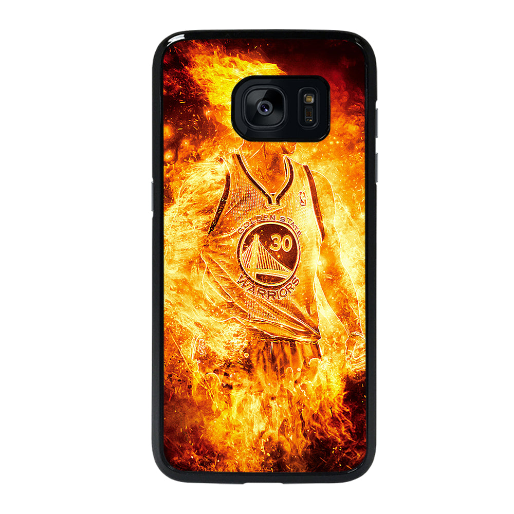 STEPHEN CURRY ON FIRE Samsung Galaxy S7 Edge Case
