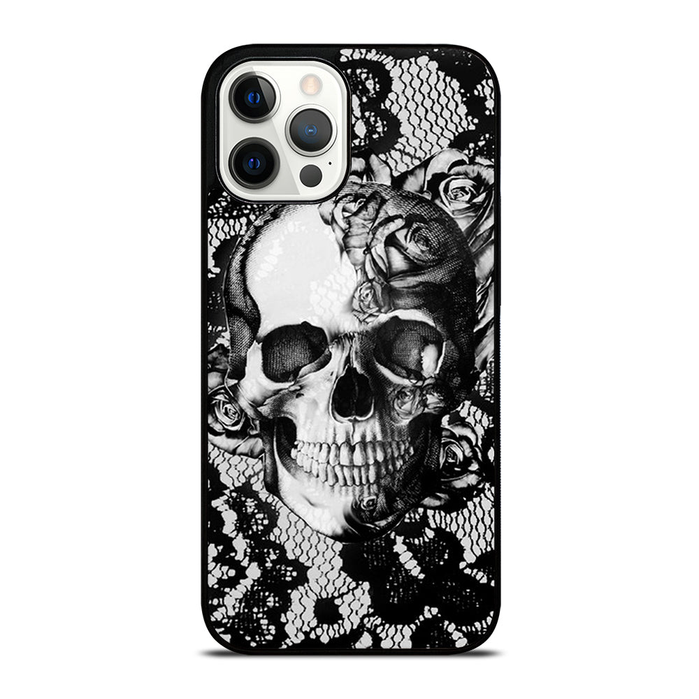 Skull On Black Lace iPhone 12 Pro Max Case