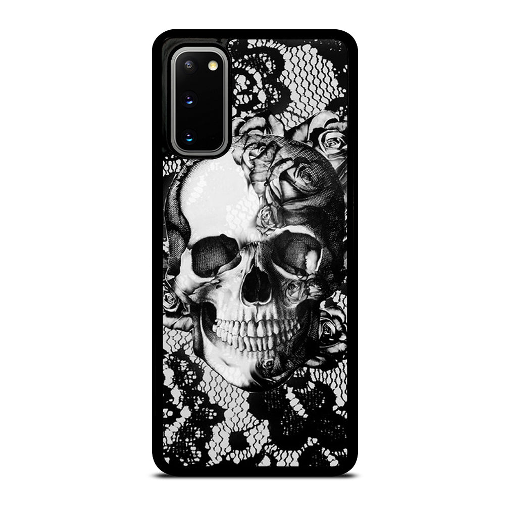 Skull On Black Lace Samsung Galaxy S20 / S20 5G Case
