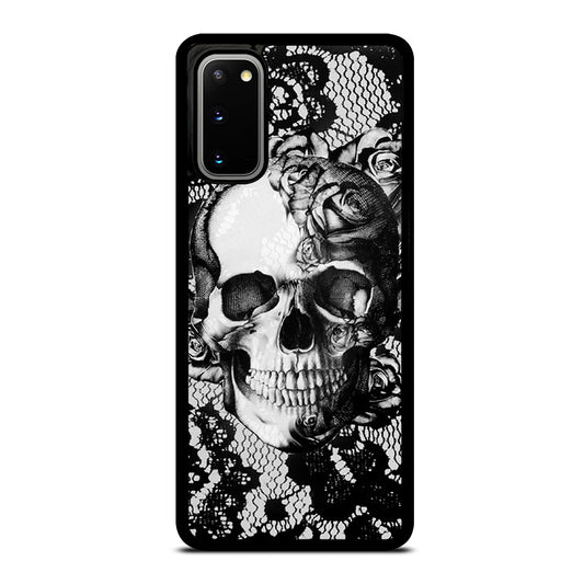 Skull On Black Lace Samsung Galaxy S20 / S20 5G Case