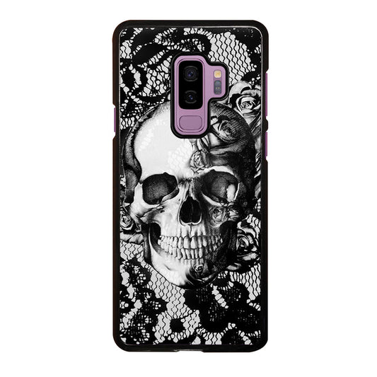 Skull On Black Lace Samsung Galaxy S9 Plus Case