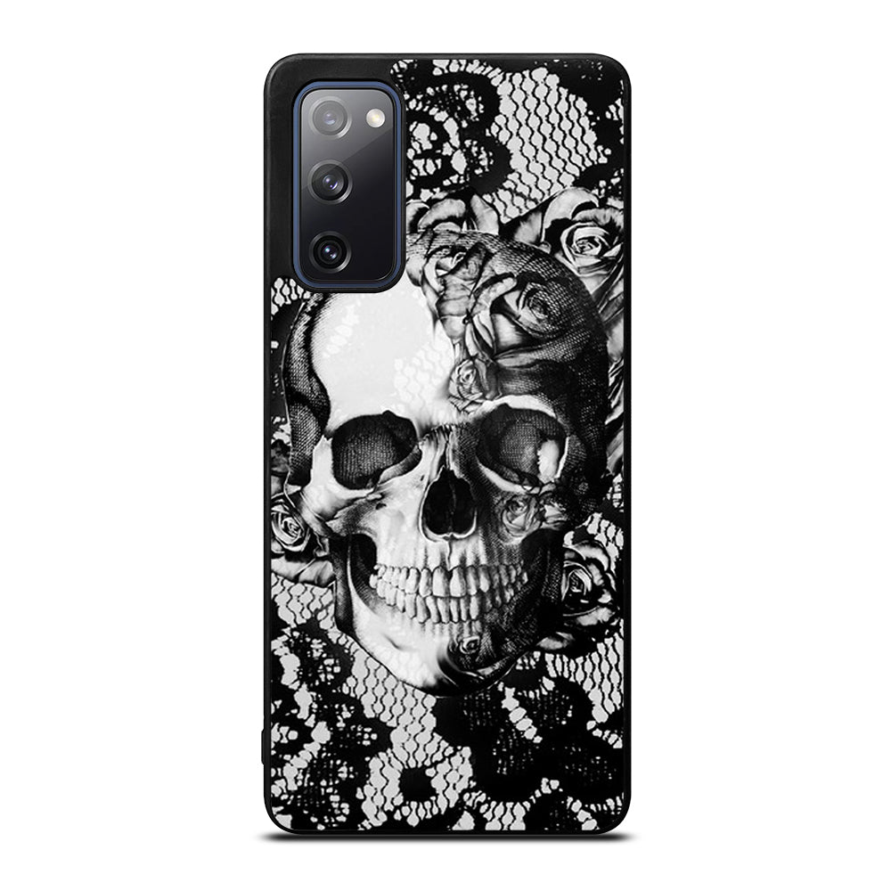 Skull On Black Lace Samsung Galaxy S20 FE 5G Case