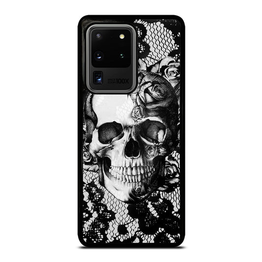 Skull On Black Lace Samsung Galaxy S20 Ultra / S20 Ultra 5G Case