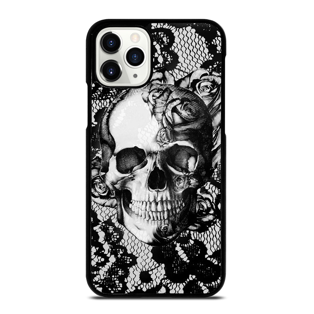 Skull On Black Lace iPhone 11 Pro Case
