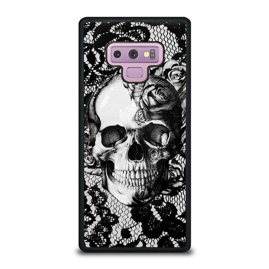 Skull On Black Lace Samsung Galaxy Note 9 Case