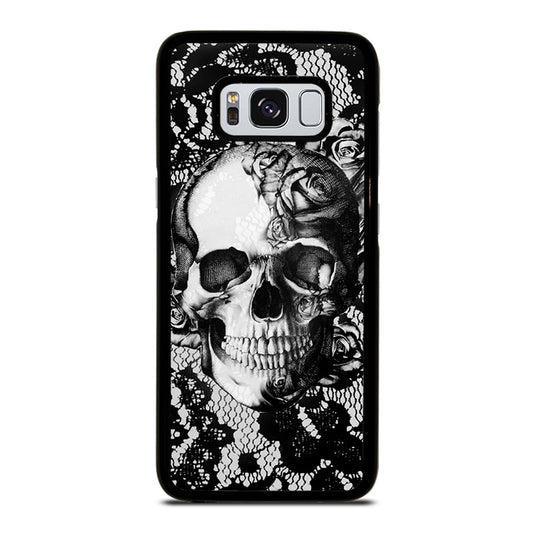 Skull On Black Lace Samsung Galaxy S8 Case