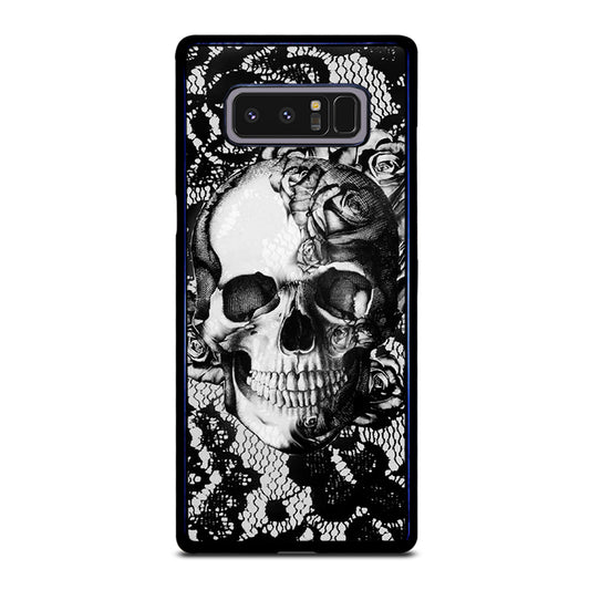 Skull On Black Lace Samsung Galaxy Note 8 Case