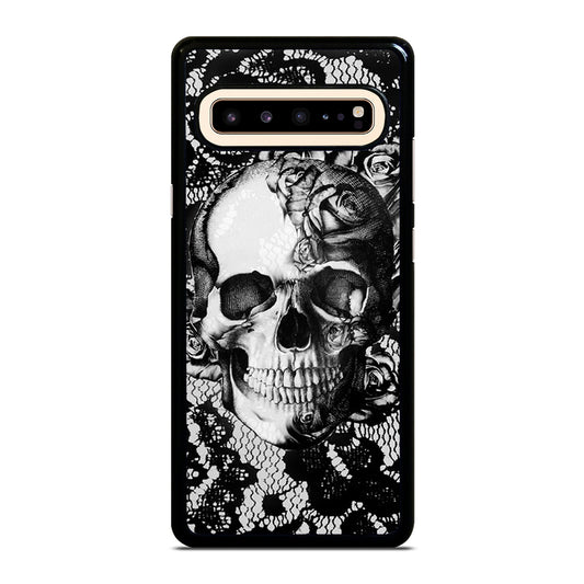 Skull On Black Lace Samsung Galaxy S10 5G Case