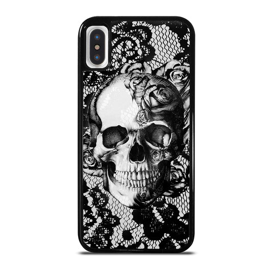 Skull On Black Lace iPhone X / XS Case
